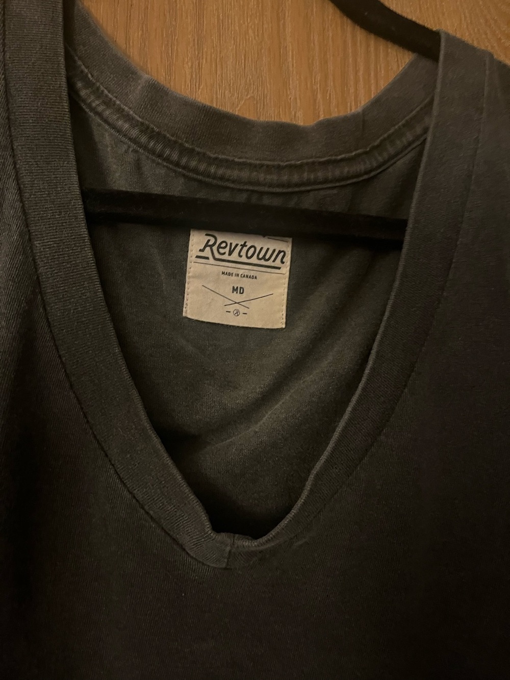 Revtown Women's Black V-Neck Short Sleeve Tee